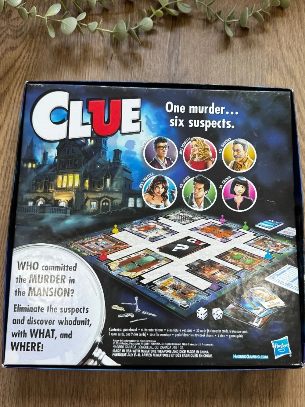 Hasbro Clue Classic Mystery Board Game Complete A5826